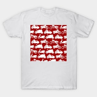Motorcycle Collection Dark Red Background T-Shirt